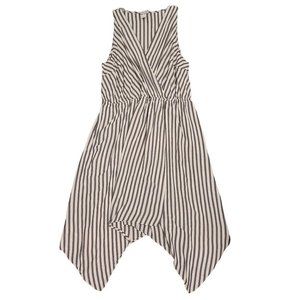 AVA & VIV Rayon Striped Flowy Loose Asymmetrical Faux Wrap Dress Sz 2X